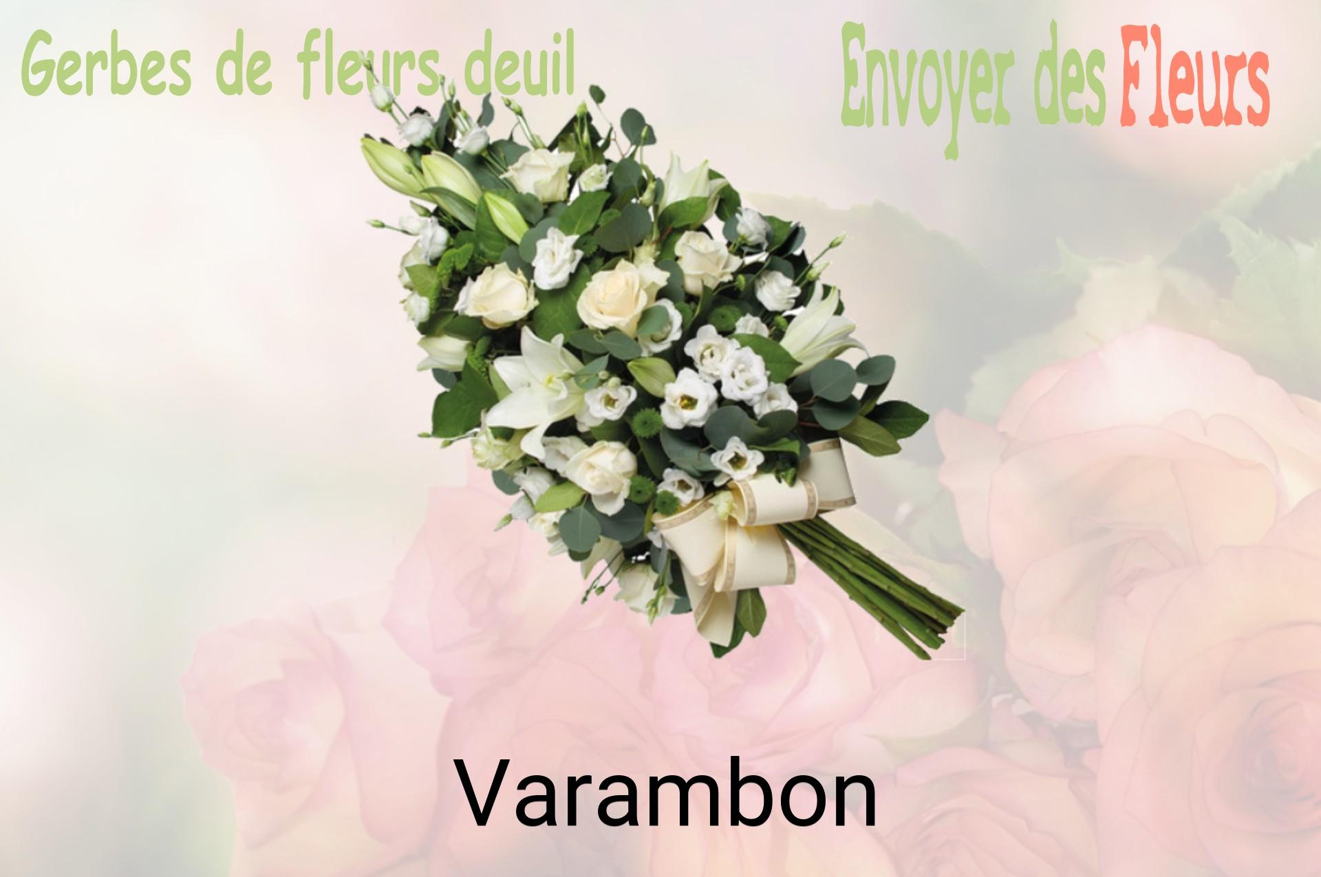 Gerbe de fleurs de deuil livrée à Varambon